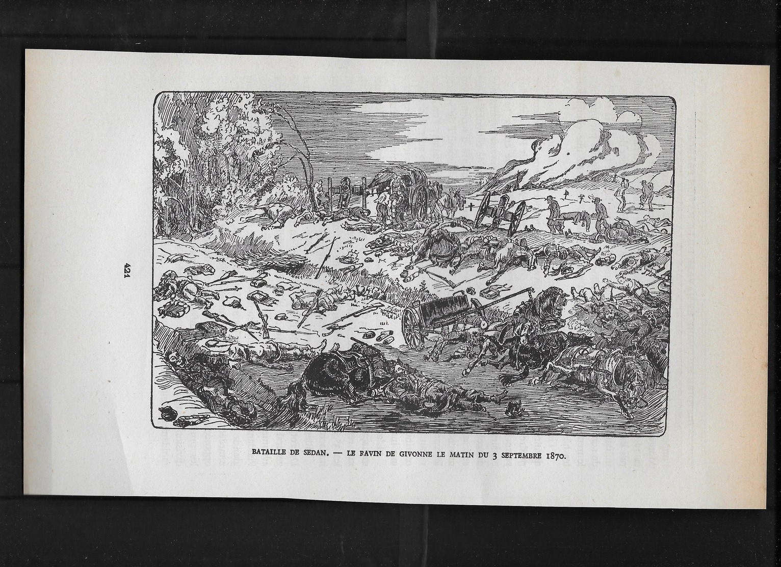 A105 / COUPURE / HISTOIRE MILITAIRE /  BATAILLE DE SEDAN / LE RAVIN DE GIVONNE LE MATIN DU 3 SEPTEMBRE 1870 - Français