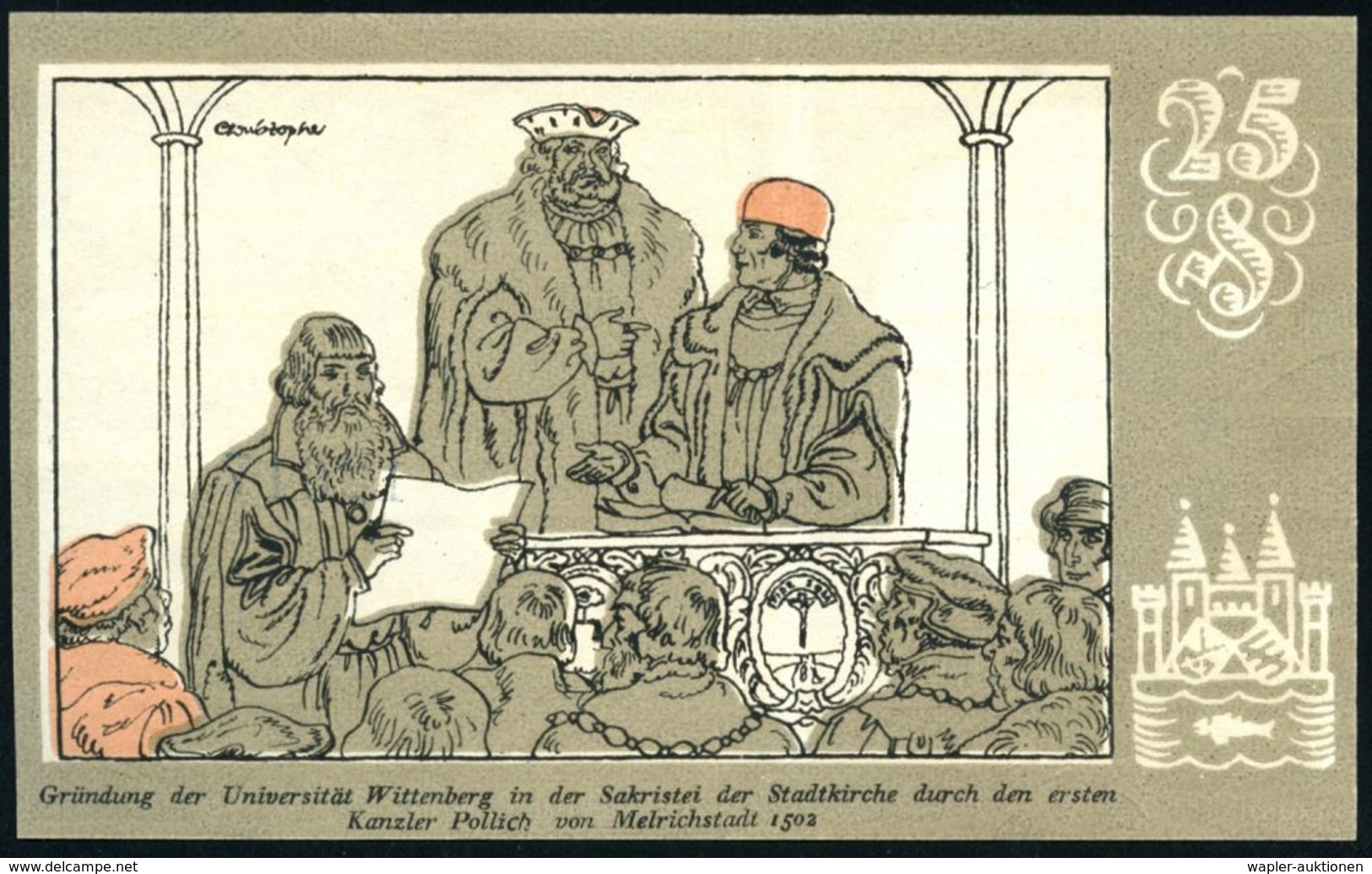 Wittenberg 1922 Infla-Notgeld-Scheine 25 Pf. (2 Versch.), 50 Pf. (2 Versch), 1 Mk, 2 Mk.,5 Mk. U. 10 Mk. , Dabei Gustav- - Altri & Non Classificati