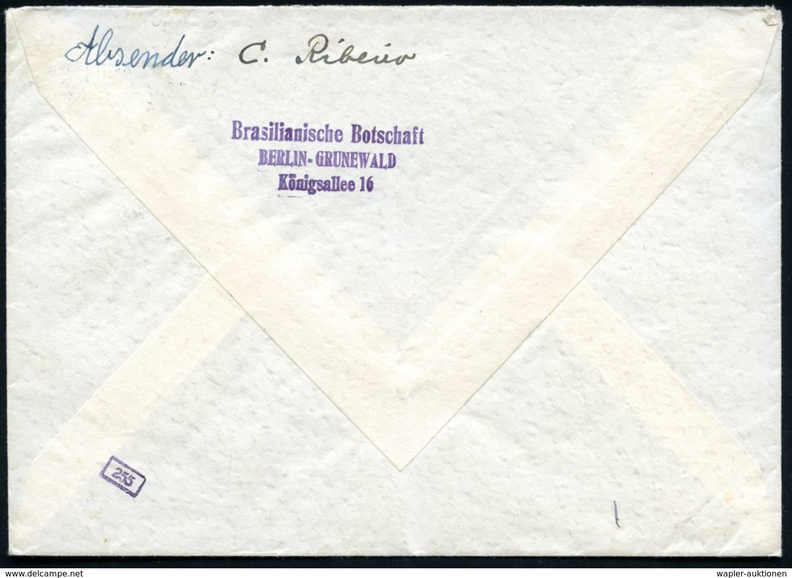 DEUTSCHES REICH 1941 (30.7.) 25 Pf. "Prinz Eugen V. Savoyen", Seltene EF (= Reiterstandbild) 1K-Steg: BERLIN-/GRUNEWALD  - Andere & Zonder Classificatie