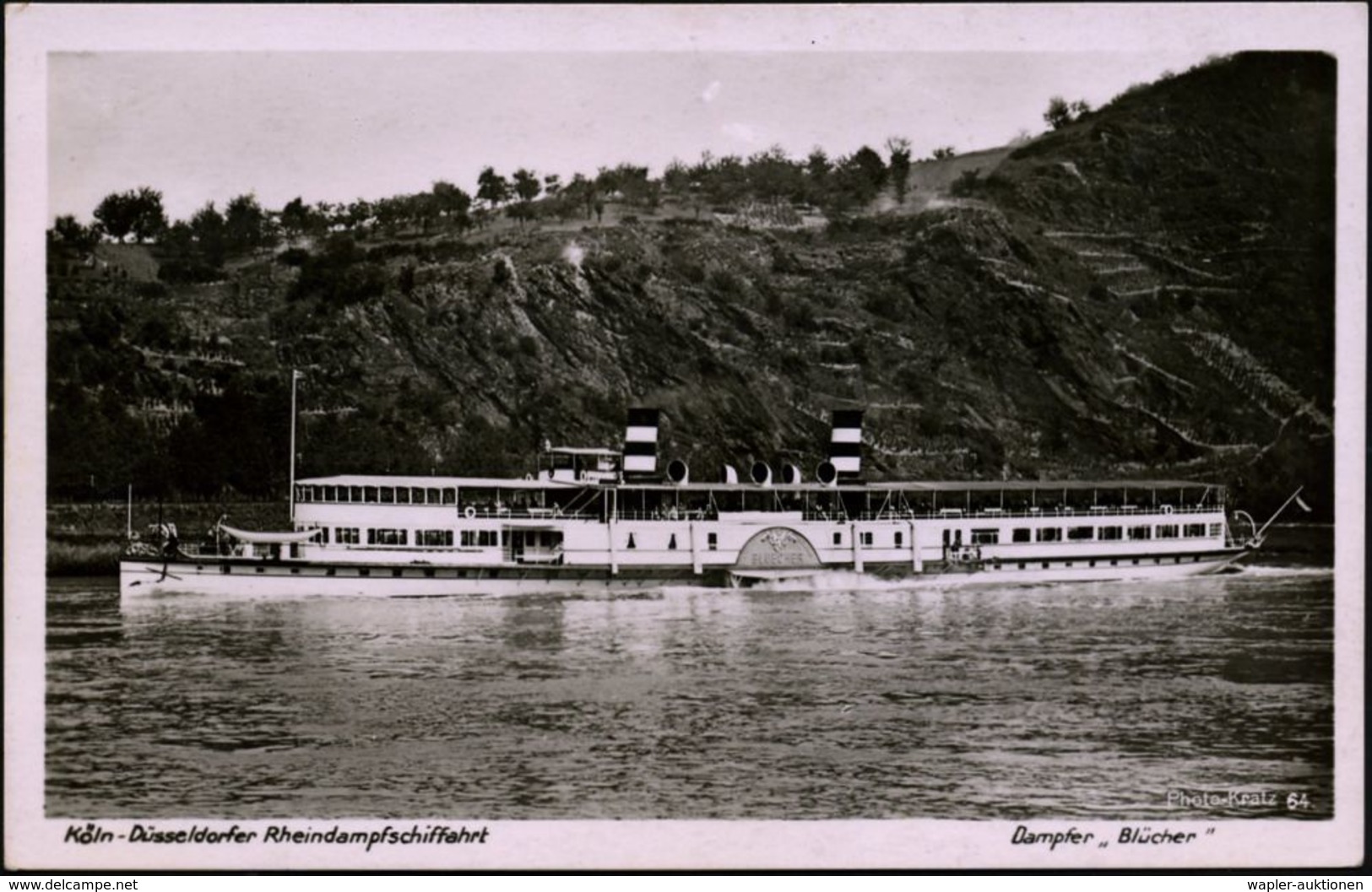 Koblenz 1936 (10.8.) Viol. 2L: An Bord Des Dampfers/"Blücher" + MWSt: KOBLENZ 2 Auf S/w.-Jubil.-Foto-Ak.: 100 JAHRE DÜSS - Napoleon