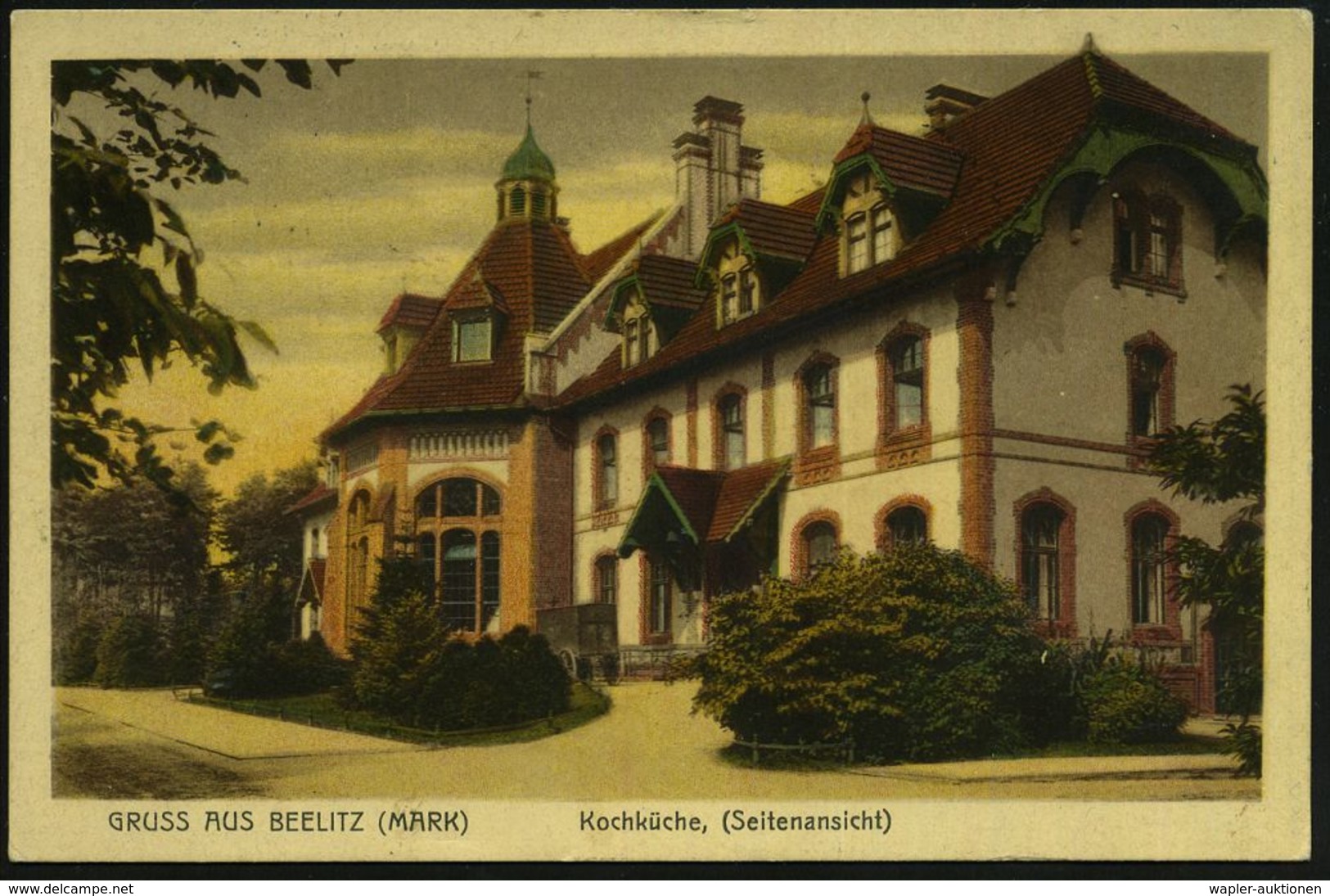 BEELITZ (MARK) -/  H E I L S T Ä T T E 1915 (15.2.) 1K-Gitter = Hauspostamt + Hs. Abs.: ".. Lungenheilanstalt B II" , Kl - Guerre Mondiale (Première)