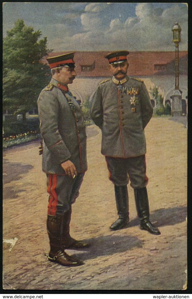 MÜNSTER (WESTF.)/ *2* 1916 (20.5.) MaStrichSt. Auf Rotkreuz-Spenden-Künstler-Ak.: Kaiser Wilhelm II. U. Von Hindenburg I - WO1