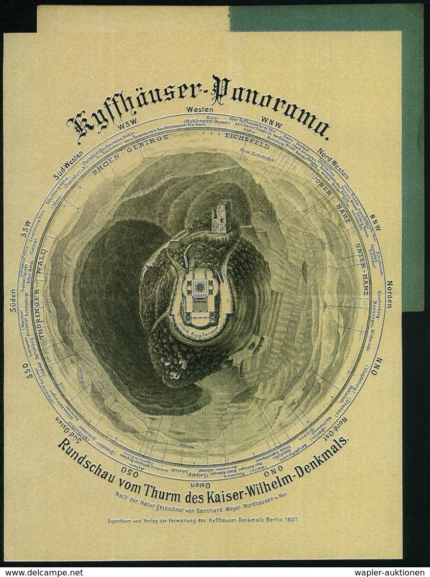 Berlin 1928 Broschüre "Das Kaiser-Wilhelm-Denkmal Auf Dem Kyffhäuser", Kyffhäuserbund, Titel Mit Wappenschild, 38 Seiten - Sonstige & Ohne Zuordnung