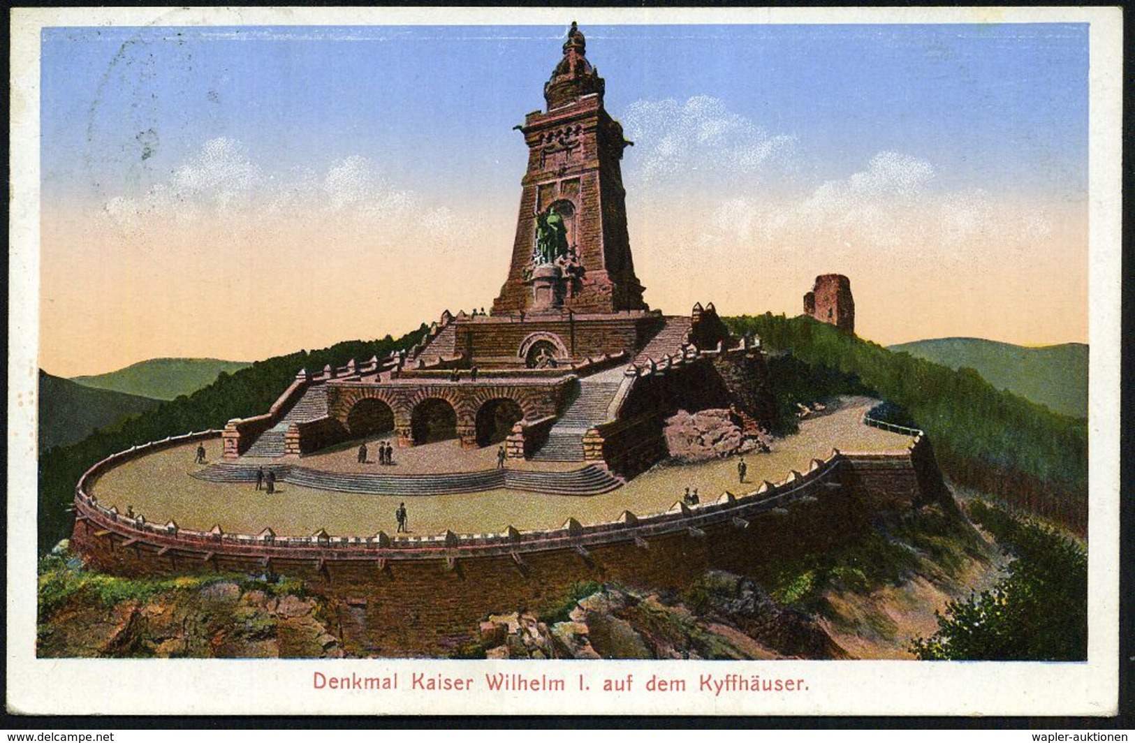 Rossla (Harz)/ Kraftpost Z.Kyffhäuser 1929 (21.5.) HWSt = Kyffhäuser-Denkmal = Kaiser Wilhelm I.-Denkmal + Viol. 2K-HdN: - Altri & Non Classificati