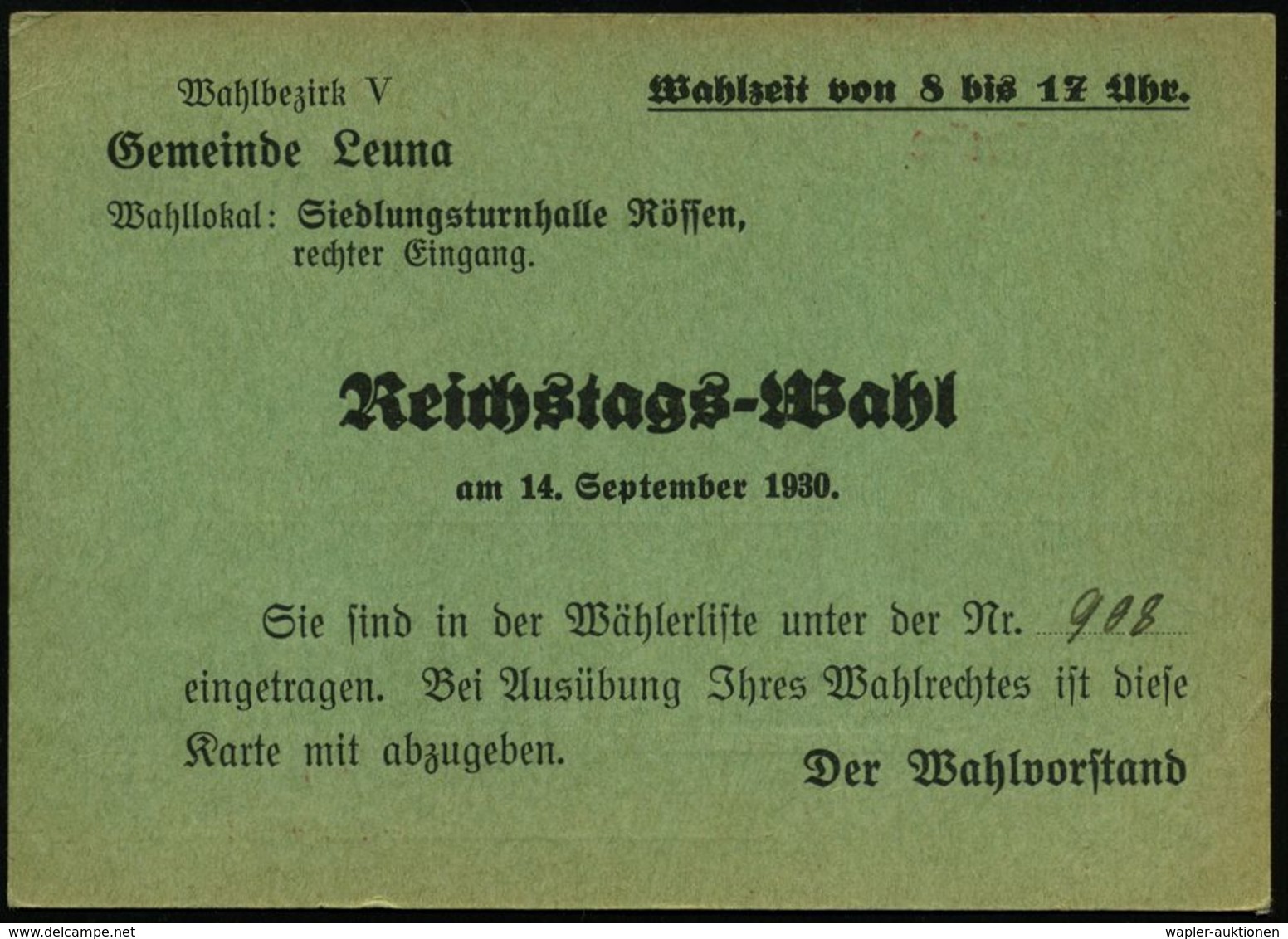 LEUNA-WERKE/ (Kr.MERSEBURG)/ Ammoniakwerk Merseburg/ GmbH 1930 (26.8.) Seltener AFS = Hauspostamt Leuna-Werke, Grüne Vor - Autres & Non Classés