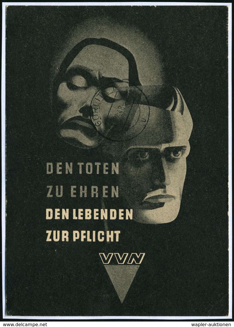 (10a) DRESDEN N15/ VVN/ Landeskonferenz 1948 (7.2.) SSt = KZ.-Winkel (VVN = Verband D.Verfolgten Des NS-Regimes) Seltene - Autres & Non Classés