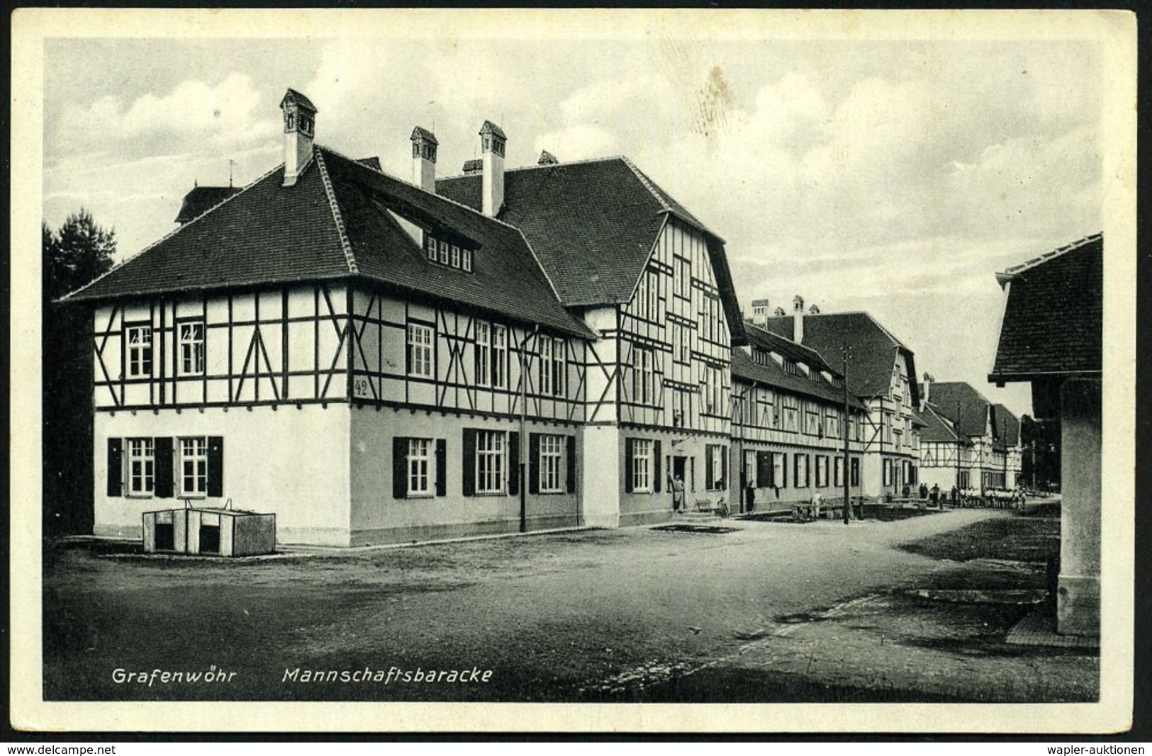 Grafenwöhr-Truppenübungsplatz 1937 3 Verschiedene S/w.-Foto-Ak.: Truppenlager (gest. GRAFENWÖHR), Mannschaftsbaracke U.  - Autres & Non Classés