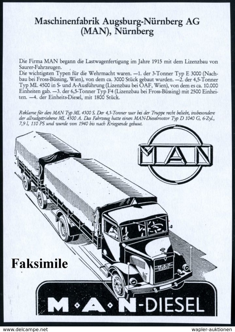 NÜRNBERG/ 24/ M-A-N 1933 (7.4.) AFS 055 Pf. (Firmen-Logo) Auf Motivgl. Firmen-R-Bf. (an Dt.-Bank) Klar! = Hersteller LKW - Altri & Non Classificati