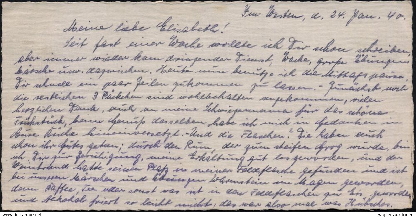 DUISBURG-RUHRORT 1/ A 1940 (24.1.) 2K-Steg Auf Paar 6 Pf. Hindeng., Tarn-Feldpost-Brief Eines Soldaten Der 19. Jnf. Div. - Guerre Mondiale (Seconde)