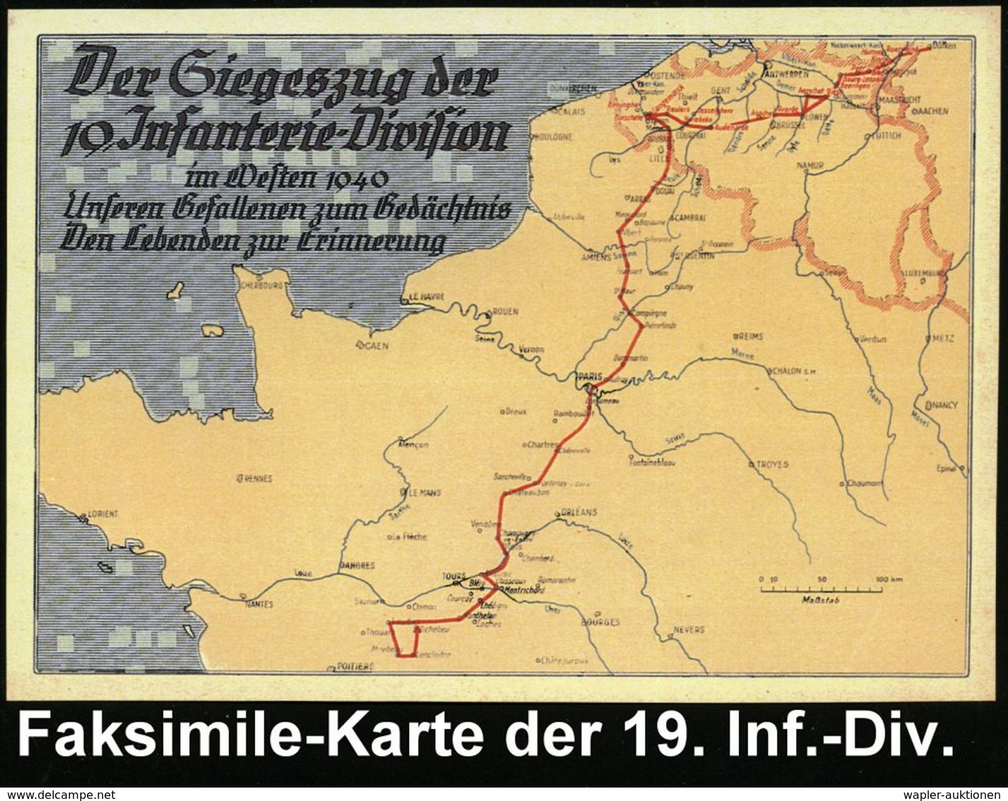 Hannover 1940 (5.5.) Stummer Ma.StrichSt.: X  X = Tarnstempel Hannover , Klar Gest. Feldpost-Kt. An Fp.-Nr. 15 411 = Sta - Guerre Mondiale (Seconde)