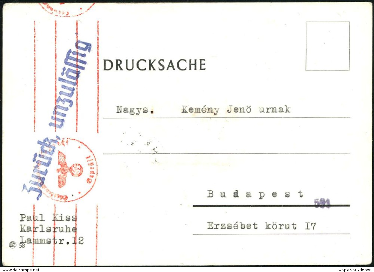 MÜNCHEN/ HDB/ B/ GEBURTSTAG DES FÜHRERS 1941 (20.4.) SSt Auf EF 12 + 38 Pf. "52. Geburtstag Adolf Hitler" (Mi.772 EF) Rs - Seconda Guerra Mondiale