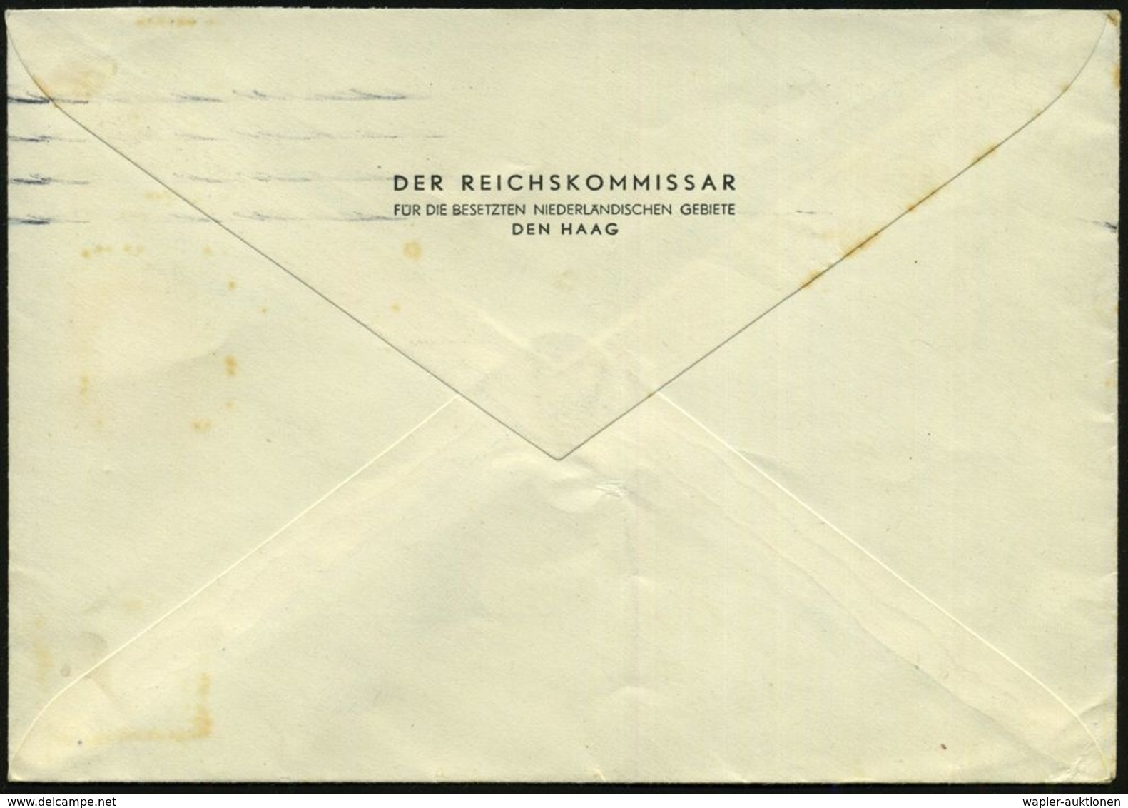 DT.BES.NIEDERLANDE 1941 (20.2.) MaWellenSt.: Deutsche Dienstpost Niederlande/L/ Den Haag + Bl. HdN: FdAR! + 1K: Der Reic - 2. Weltkrieg