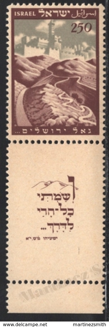 Israel 1949 Yv. 16, View Of Jerusalem – Tab - MNH - Nuevos (con Tab)