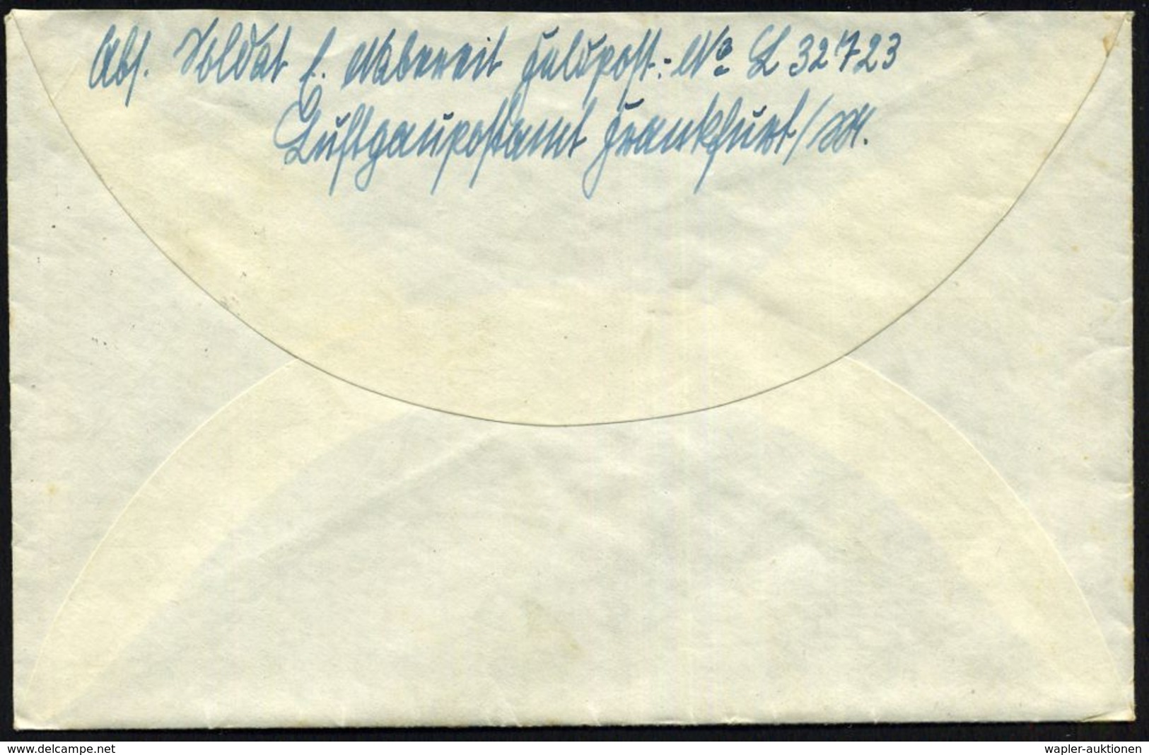 DEUTSCHES REICH 1940 (7.5.) 1K: FELDPOST/b/--- + Viol. 1K-HdN: Feldpost/F. P. Nr. L 35 575 = Flak-Rgt. 291 + Silberne Lu - WO2