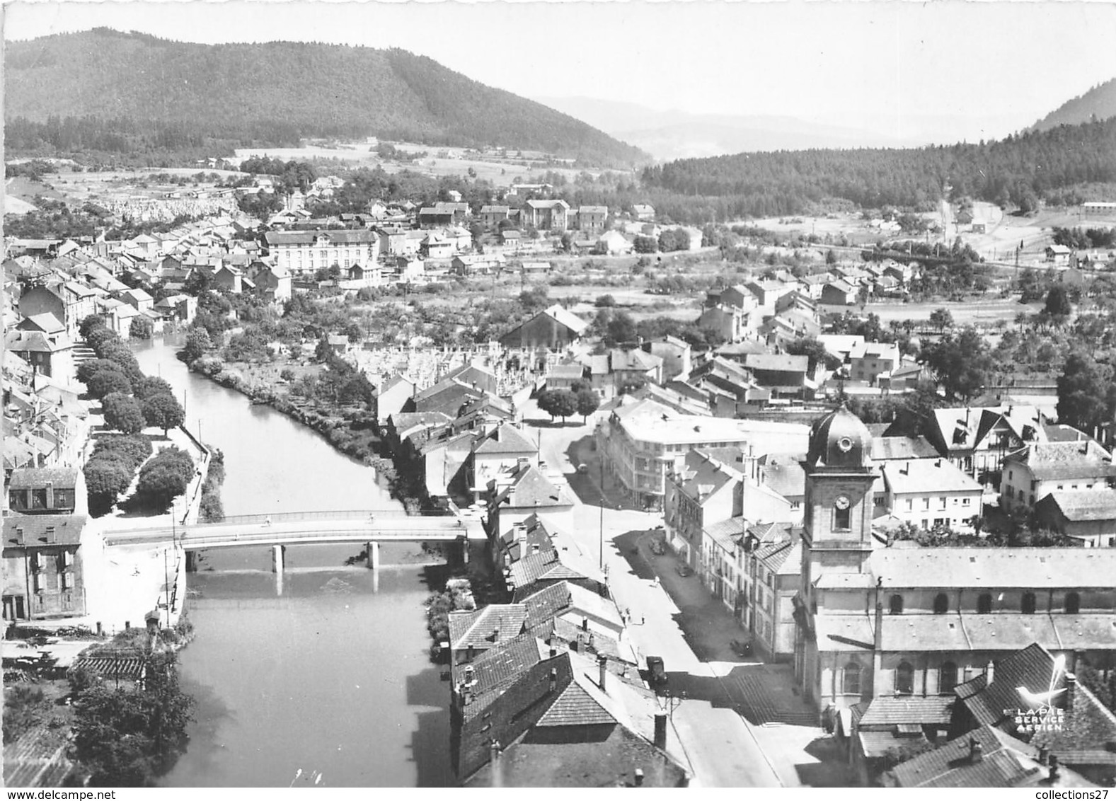 88-RAON-L'ETAPE- VUE DU CIEL LE PONT SUR LA MEURTHE - Raon L'Etape