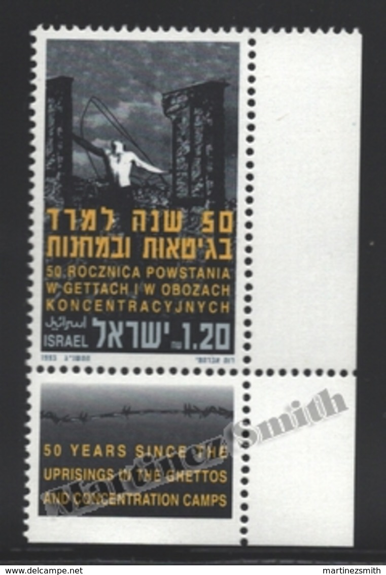 Israel 1993 Yv. 1206, 50th Ann. Uprising Of The Ghettos & Concentration Camps – Tab - MNH - Nuevos (con Tab)
