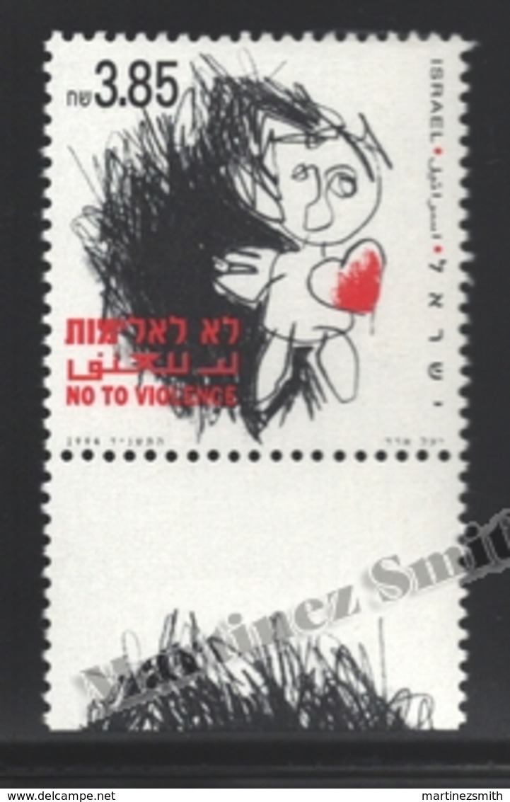 Israel 1994 Yv. 1245, No To Violence – Tab - MNH - Unused Stamps (with Tabs)