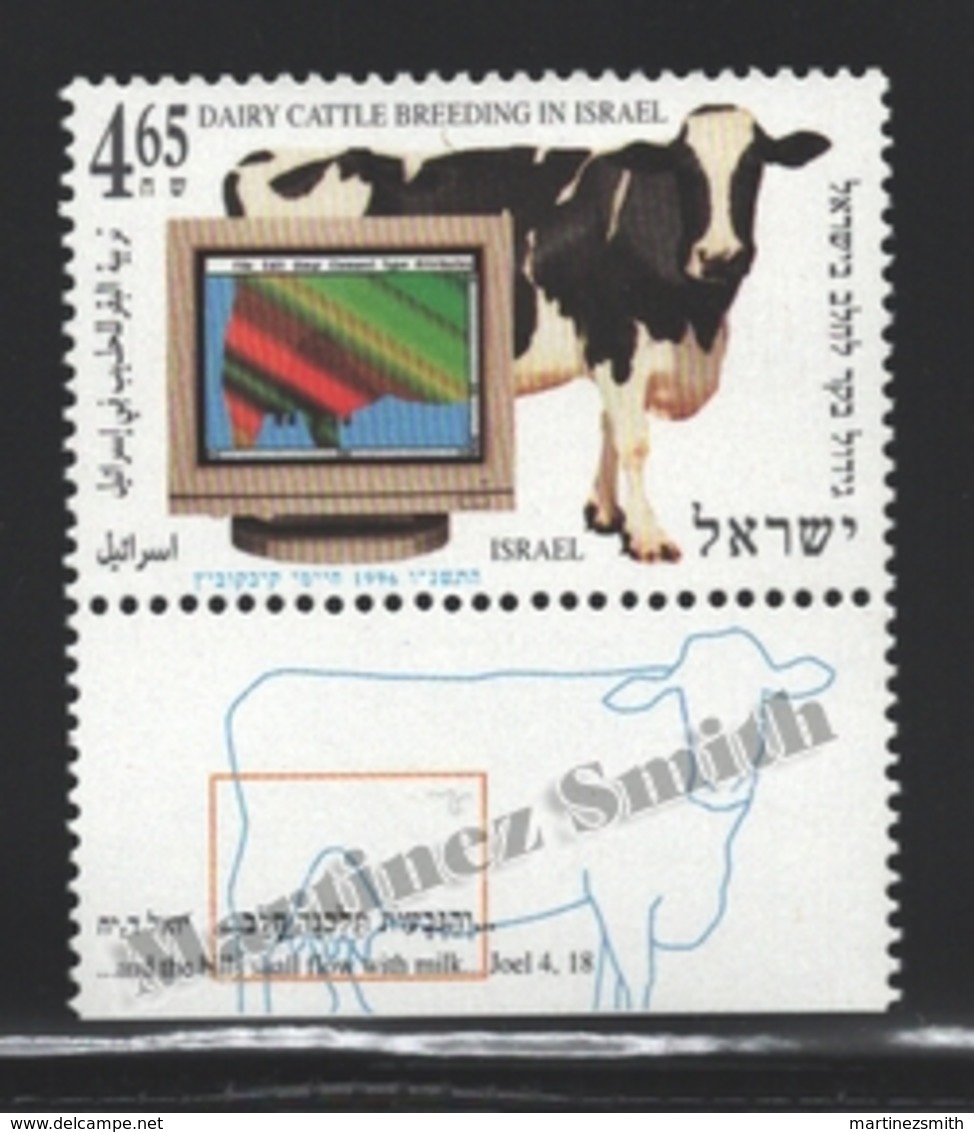 Israel 1996 Yv. 1306, Breeding Of Milking Cows – Tab - MNH - Nuevos (con Tab)