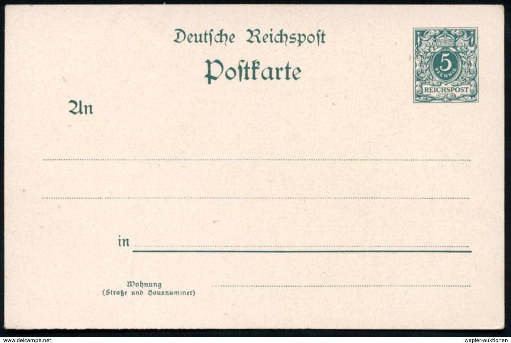 Berlin 1898 PP 5 Pf. Krone/Ziffer, Grün: GRUSS Aus BERLIN, Reichstags-Gebäude (A.G. Für Automatischen Verkauf = Aus Post - Autres & Non Classés