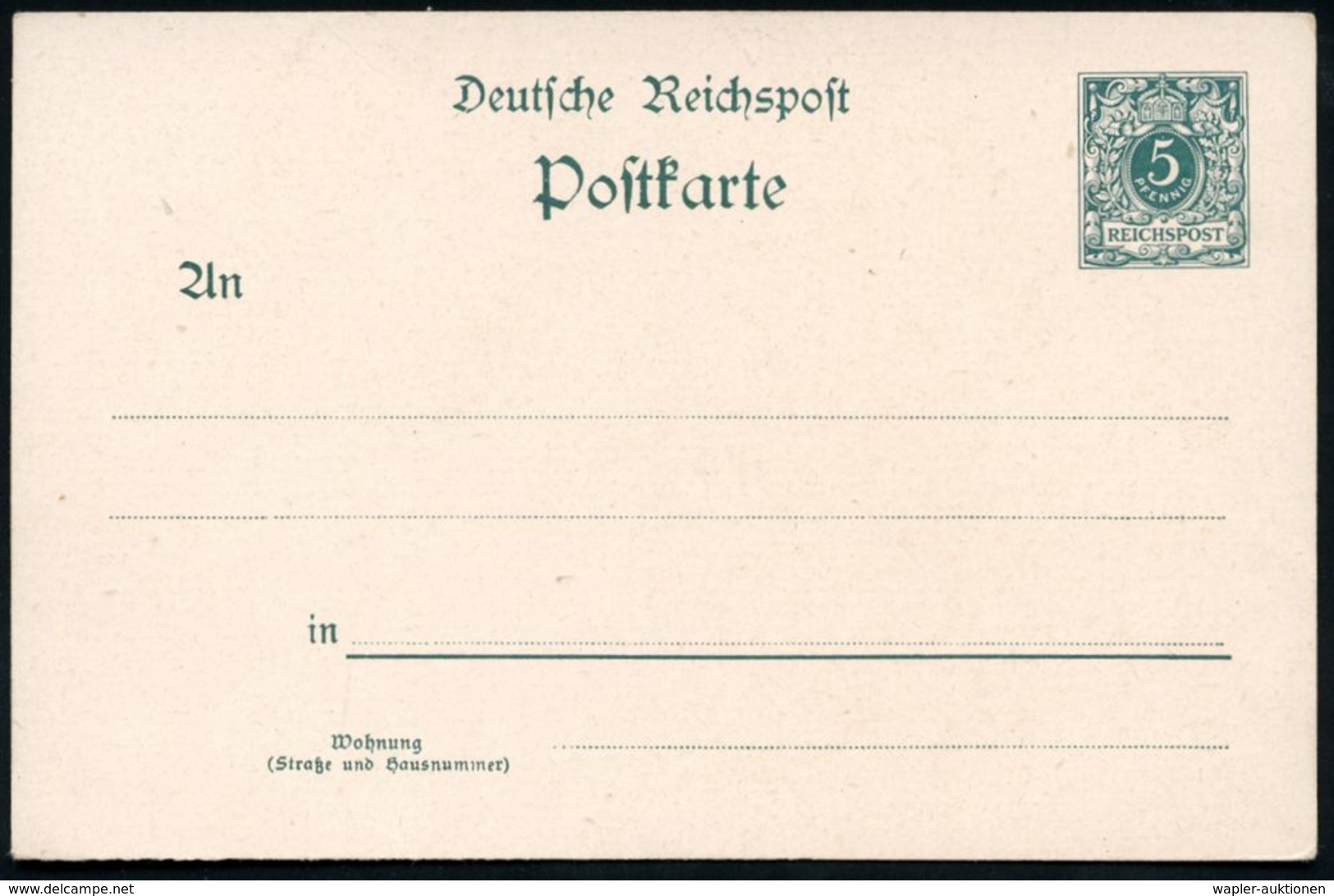 Berlin 1898 PP 5 Pf. Krone/Ziffer, Grün: GRUSS Aus BERLIN, Reichstags-Gebäude (A.G. Für Automatischen Verkauf = Aus Post - Andere & Zonder Classificatie