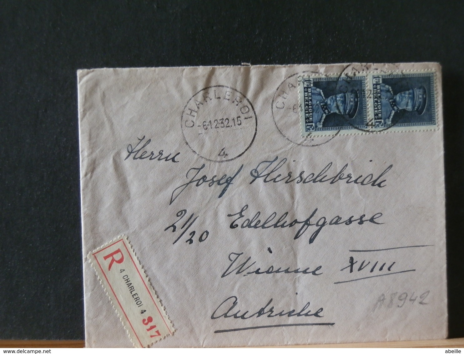 A8942 LETTRE  BELGE POUR WIEN  1932 - 1931-1934 Kepi