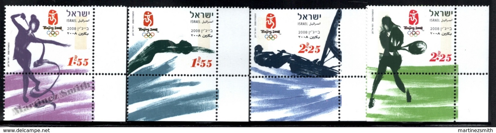 Israel 2008  Yv. 1924-27, Beijiing Summer Olympic Games – Tab - MNH - Neufs (avec Tabs)