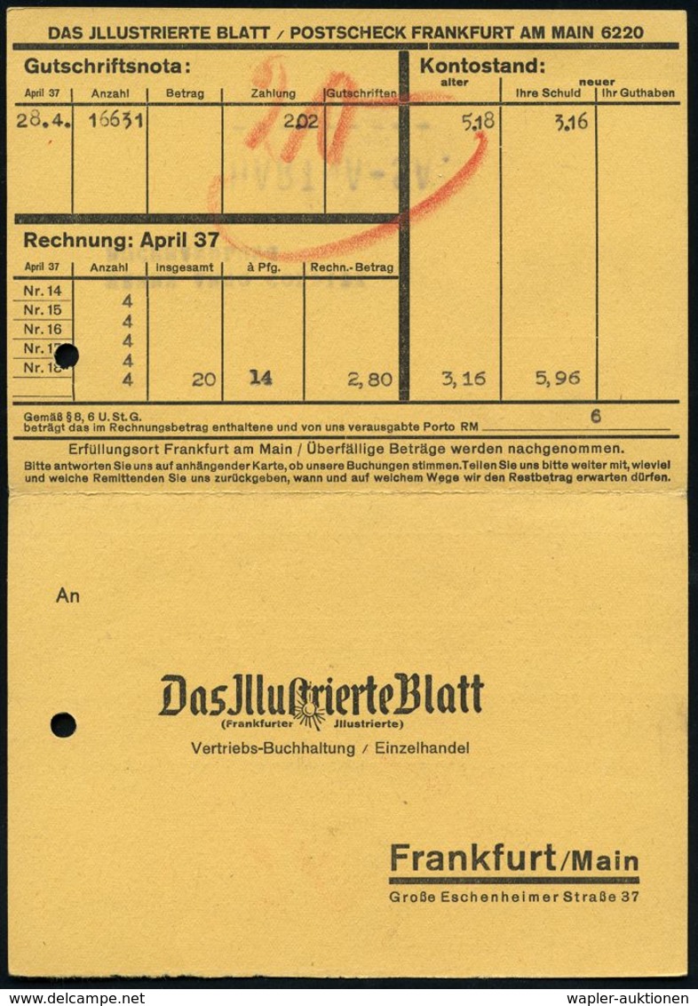 FRANKFURT (MAIN) 1/ Frankfurter Zeitung/ - Man Muß Sie/ Täglich Lesen! 1937 (18.5.) AFS = Einzige Zeitung, Die Bis 1943  - Ohne Zuordnung