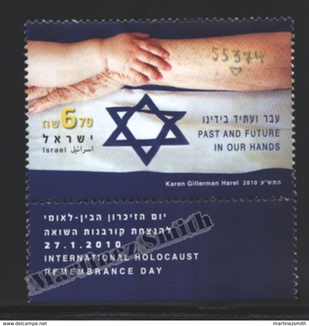 Israel 2010  Yv. 2010, International Holocaust Remembrance Day – Tab - MNH - Unused Stamps (with Tabs)