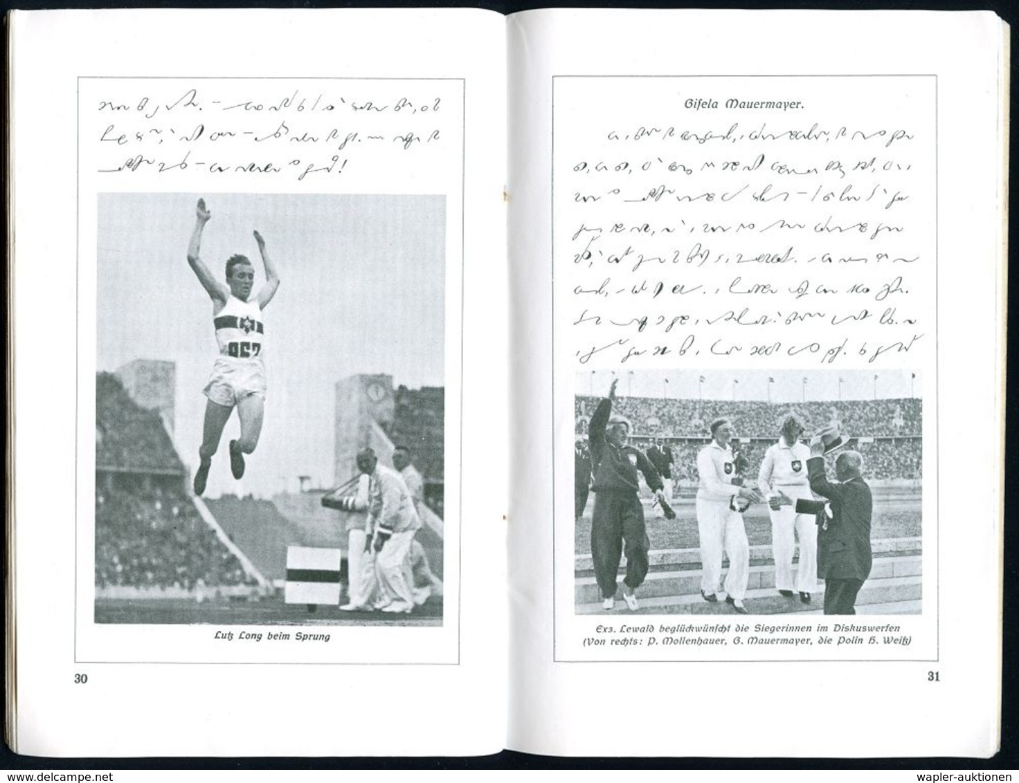 Berlin 1936 (Jan.) Illustrierte Broschüre "OLYMPIADE 1936 ZU BERLIN", Winklers Verlag Gebr. Grimm48 Seiten (Darmstadt) T - Zonder Classificatie