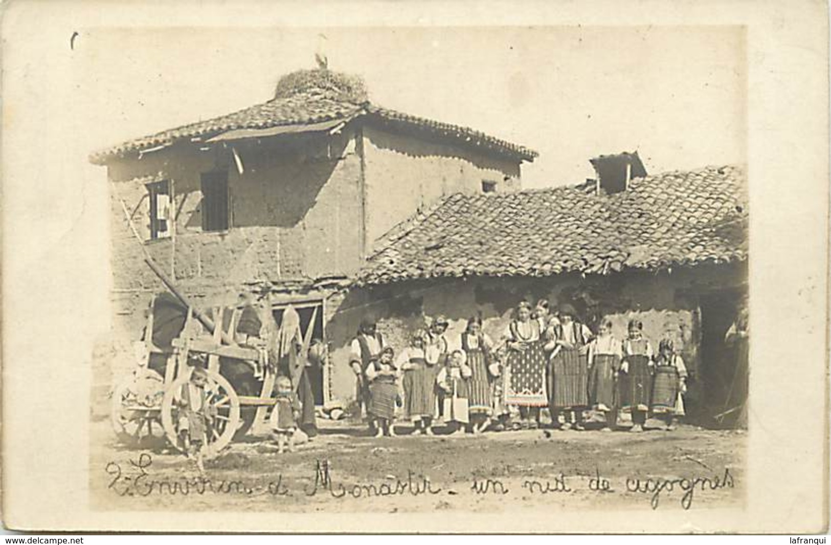 Pays Div -ref T644- Guerre 1914-18 - Macedoine - Environs De Monastir - Nid De Cigognes -carte Photo - Photo Postcard - - Macédoine Du Nord