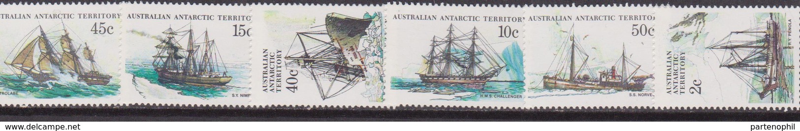 AAT Australian Antartic Territory 1981 Ships Set  MNH - Nuovi