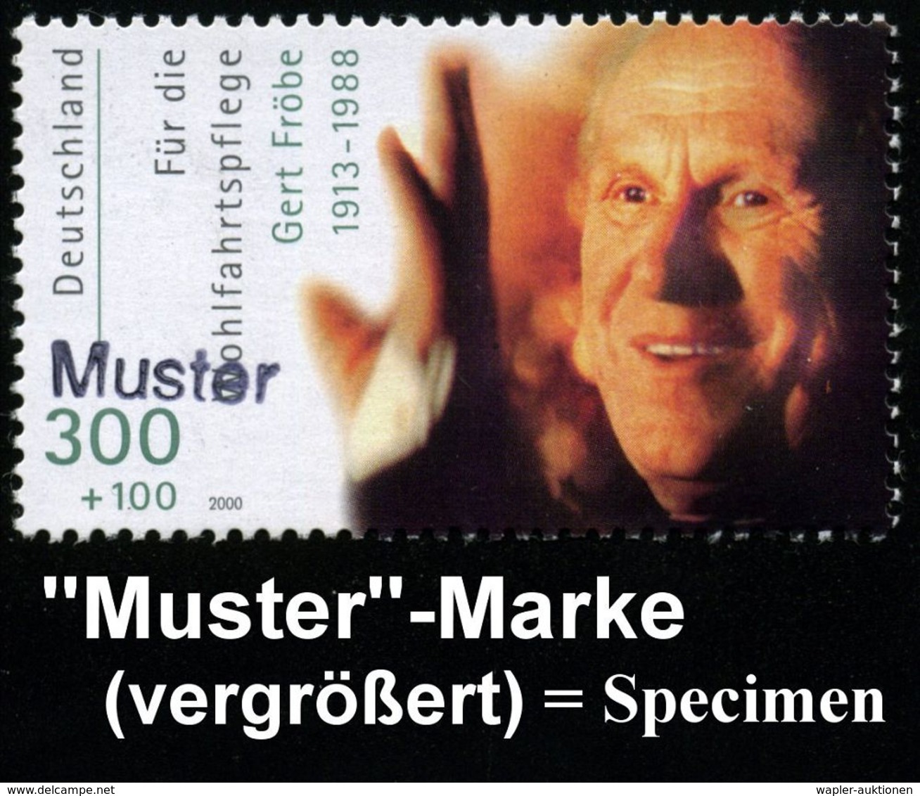 B.R.D. 2000 (Okt.) Wofa, Kompl. Satz Filmschauspieler Alle Mit Amtl. Handstempel  "M U S T E R" = L. Palmer, C. Jürgens, - Film