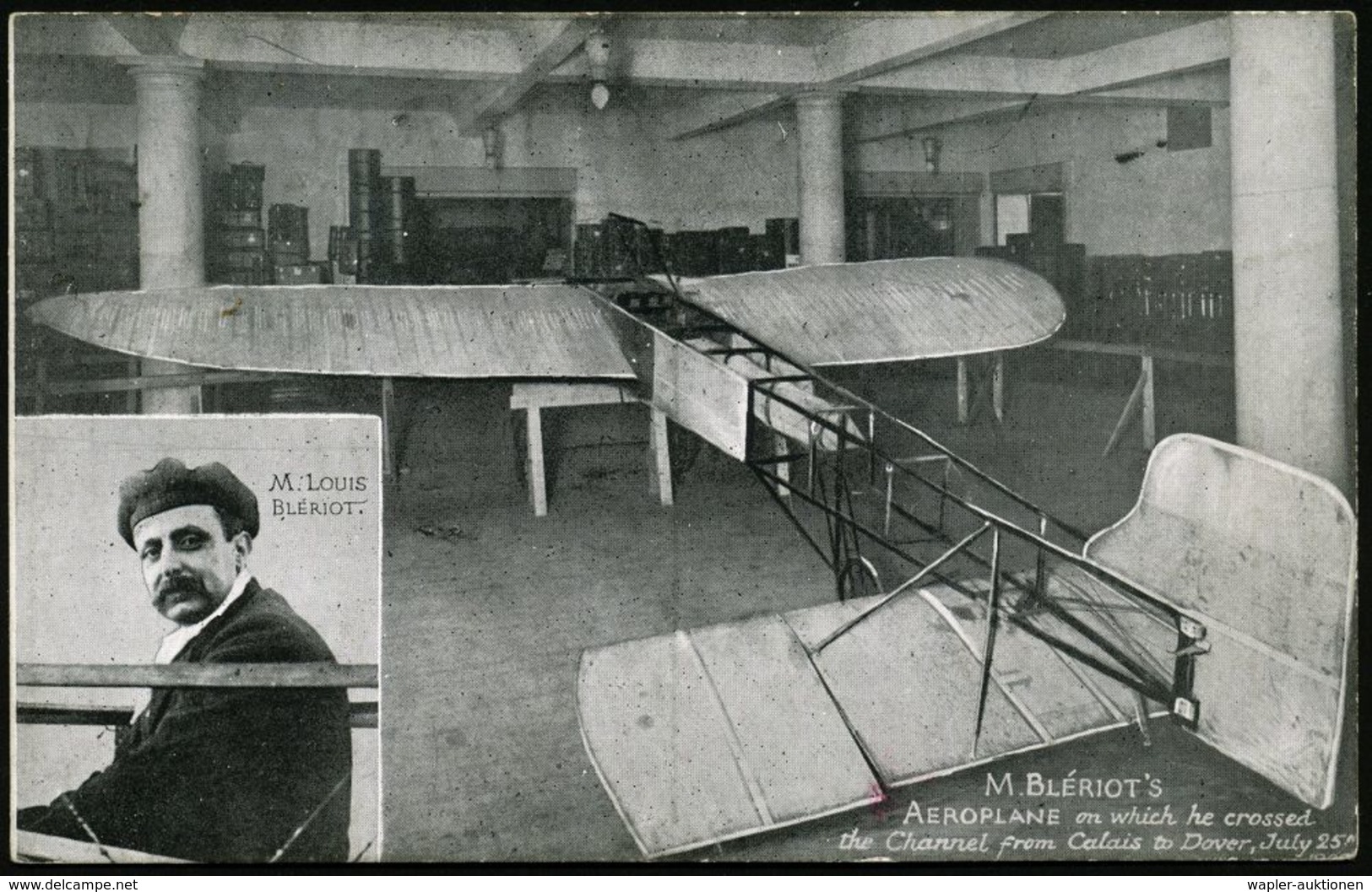 GROSSBRITANNIEN /  FRANKREICH 1909 Foto-Ak: Blériots Aeroplan In London Am Morgen Des 26.7.1909 , Ungebr. (Verlag: Tuck' - Andere (Lucht)