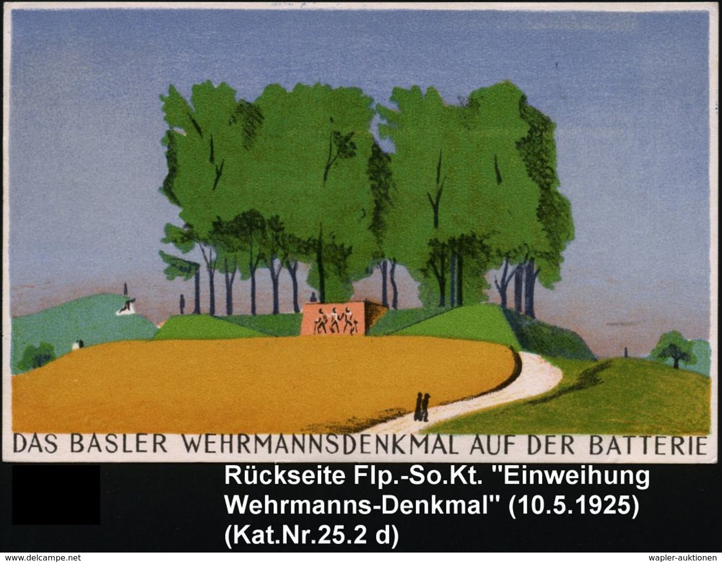 SCHWEIZ 1925 (10.5.) Sonderflug: Basel - Zürich (Pilot Koepke) Mit Flp-Marke 30 C., , Blauer Flug-SSt. + Viol.HdN + AS., - Autres (Air)