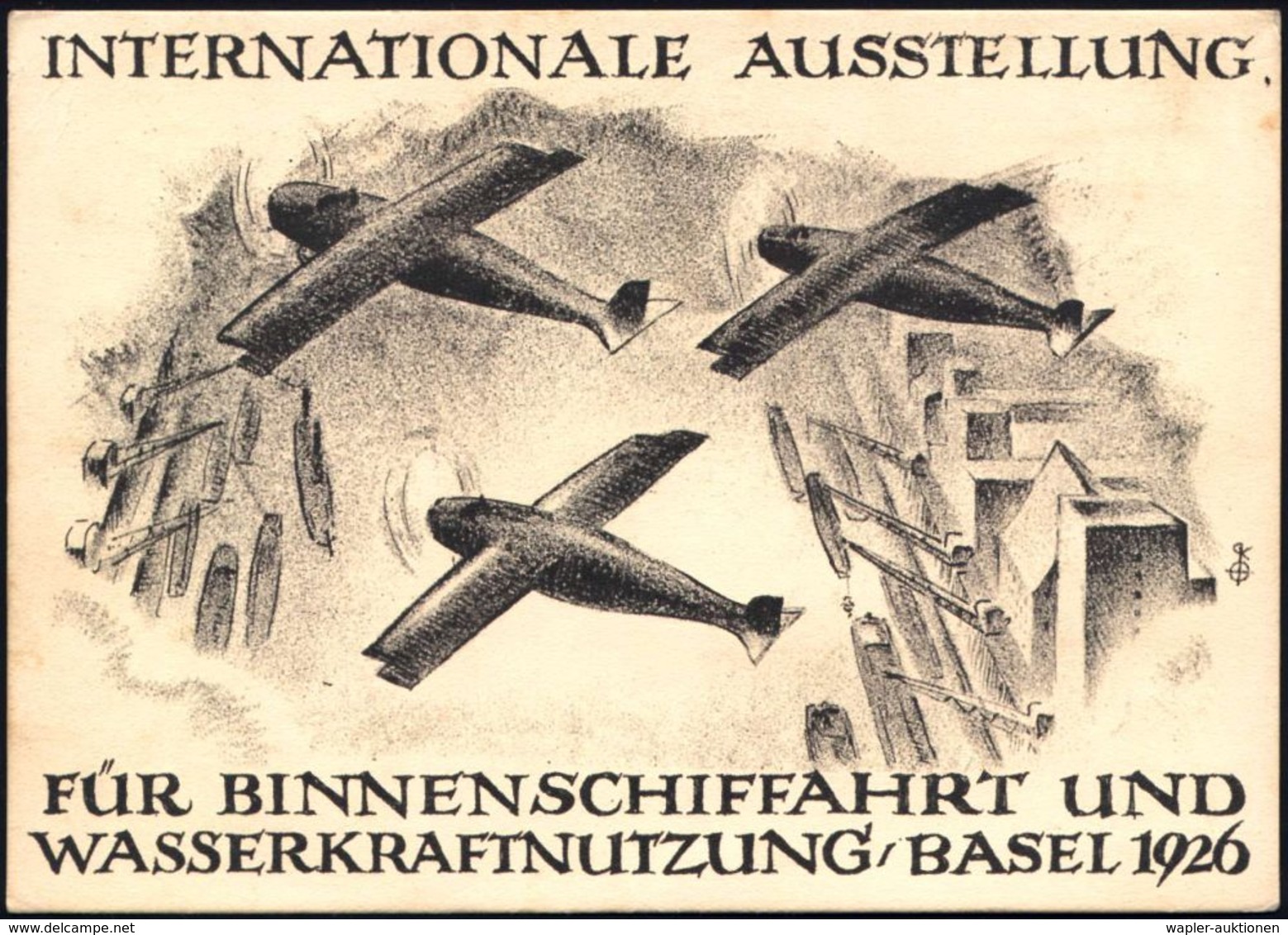 SCHWEIZ 1926 (1.7.) Sonderflug: Basel - Schaffhausen , 2x Ra.-SSt: 1.Flugpost Basel - Schaffhausen/Eröffnung D./Int. Aus - Andere (Lucht)