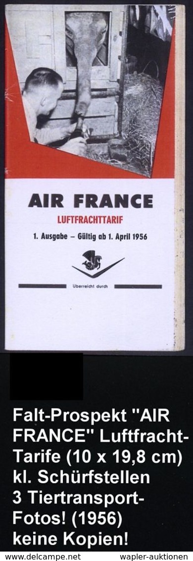 FRANKREICH 1949/56 4 verschiedene Hochformat-Prospekte AIR FRANCE: "Le Sourire est de Tradition", "Renseignements 1950",