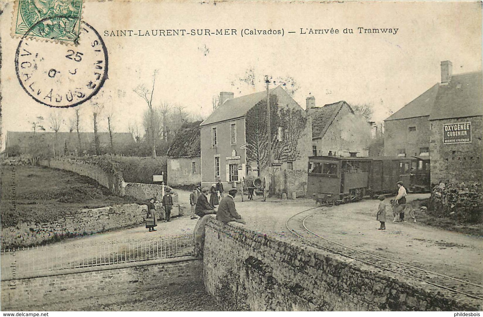 CALVADOS  SAINT LAURENT SUR MER  L'arrivée Du Tramway - Andere & Zonder Classificatie