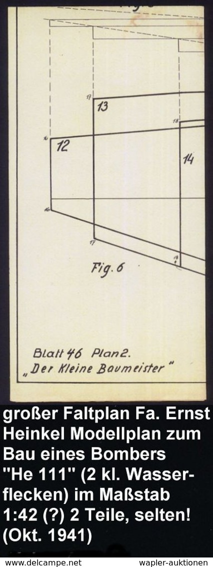 Rostock 1941 (10.10.) Orig. Briefbogen: ERNST HEINKEL FLUGZEUGWERKE GMBH, SEESTADT ROSTOCK.. Propagandastelle (Firmen-Lo - Vliegtuigen