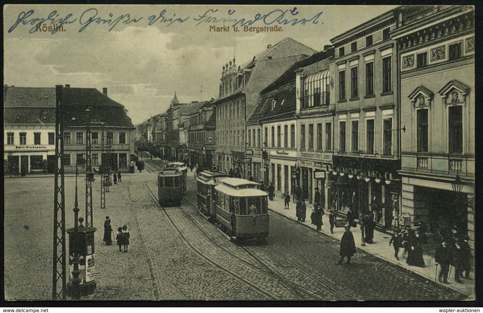 KÖSLIN/ *1* 1917 (16.7.) 1K-Brücke + Seltener Viol. 1K-HdN: Militär-Fliegerschule/ KÖSLIN (Nr.1251) +hs Abs., Klar Gest. - Avions