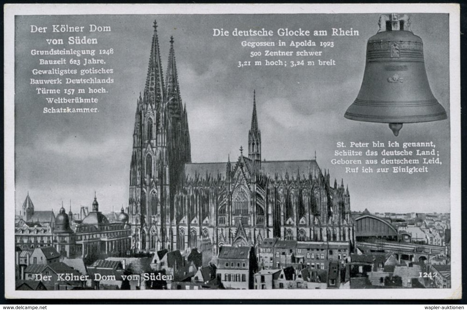 Köln 1941 (30.12.) Stummer 2K-Steg = Tarnstempel Köln + Viol. 1K-HdN: Frontleitstelle/Köln + Hs. Fp.-Nr.: L 31 733 = Kra - Aerei