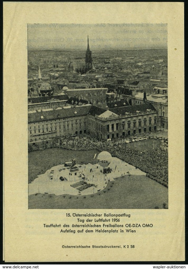 ÖSTERREICH 1958 (27.4.) PU 3 G. + 3 G. + 5 G. + 20 G. Trachten/Landschaften: Helft Unseren NOTLEIDENDEN KINDERN (Baby, S - Mongolfiere