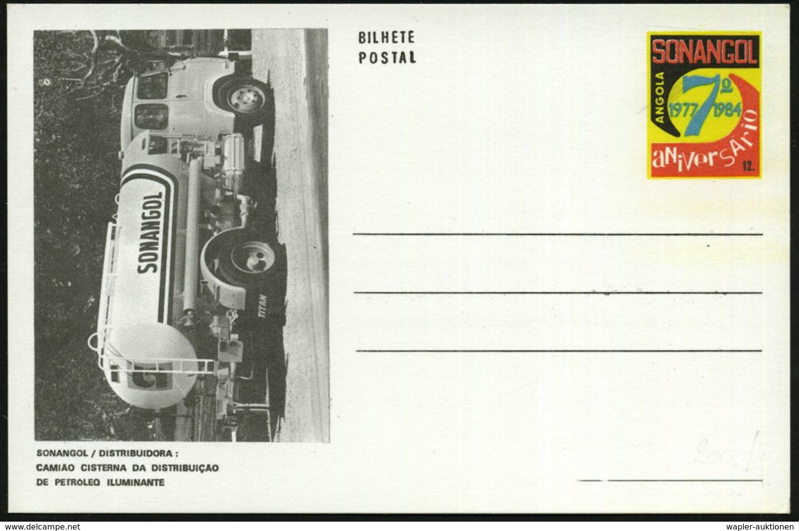 ANGOLA 1984 12 Kz. BiP: Öl- U. Gasgewinnung & Transport, Kompl.Serie: 4 Verschiedene Bilder , Alle Ungebr., 4 Belege - E - Pétrole