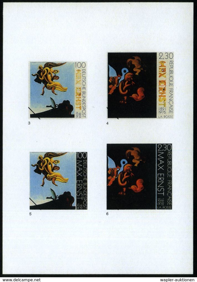B.R.D./  FRANKREICH 1991 (Aug.) 100 Pf. U. 2,30 F. (Frankreich) "100. Geburtstag Max Ernst", 56 Verschied. Color-Alterna - Andere & Zonder Classificatie