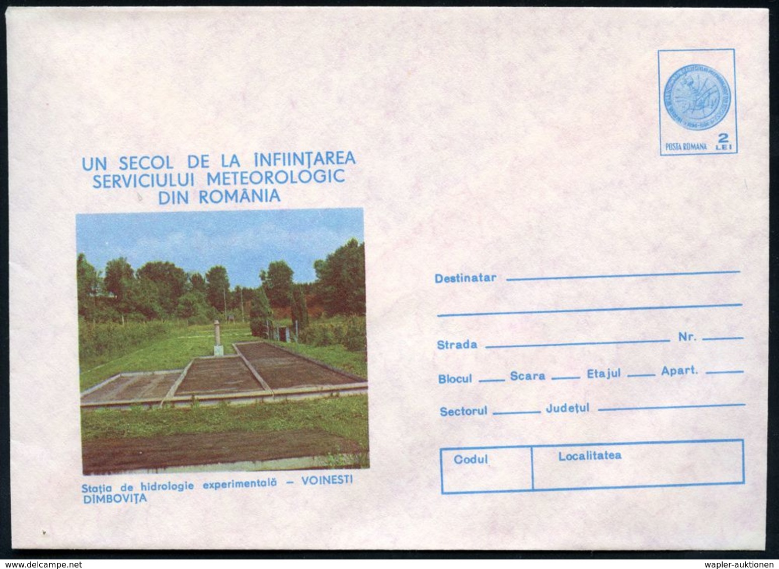 RUMÄNIEN 1984 2 L. Sonder-U. "100 Jahre Rumän. Meteorolog. Institut", 5 Verschied. (meteorolog. Geräte Etc.) Alle Ungebr - Clima & Meteorologia