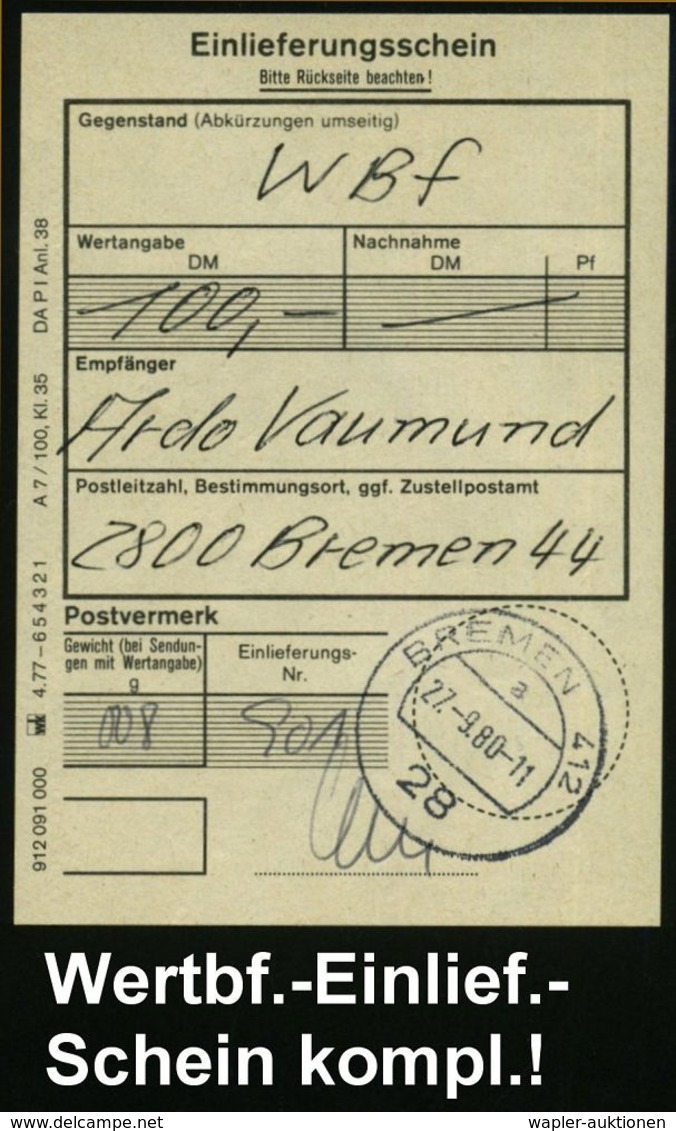 B.R.D. 1980 (27.9.) 90 Pf. "Int. Kongreß Für Erziehung U. Bildung Hörgeschädigter", Reine MeF: 4x (Motiv: Ohr, Aklustik) - Muziek