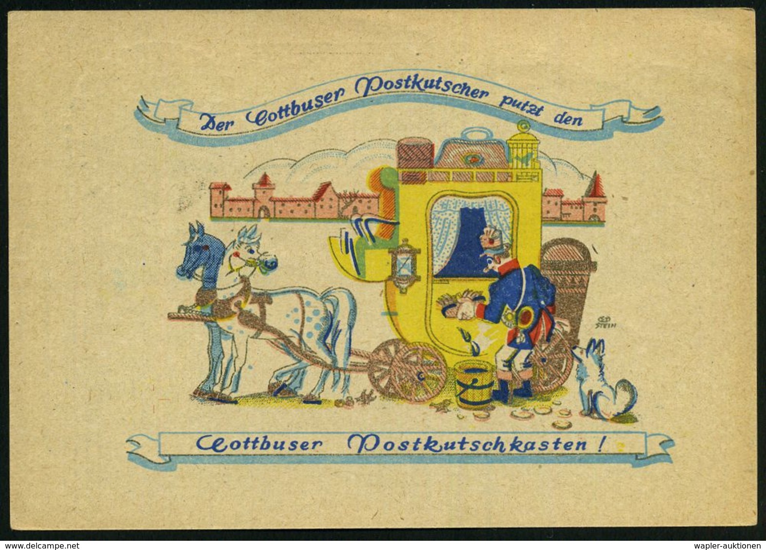 (2) COTTBUS 1/ BRIEFMARKENSCHAU/ COTTBUS/ Die Marken D.UdSSR/ U.der Sowjet./ Besatzungszone../ J/  GEWERBESCHAU 1947 (5. - Expositions Philatéliques