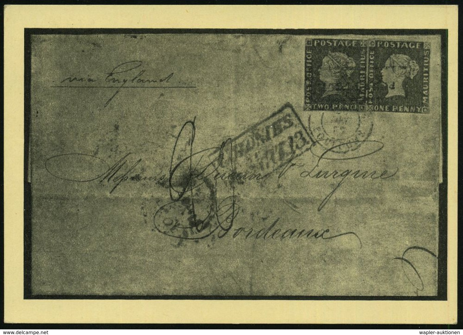 HAMBURG 1/ Tag Der Briefmarke 1937 (9.1.) SSt +  V I O L E T T E R   HdN: DSG/MAURITIUS/POST OFFICE/Tag D.Briefmarke ("B - Journée Du Timbre