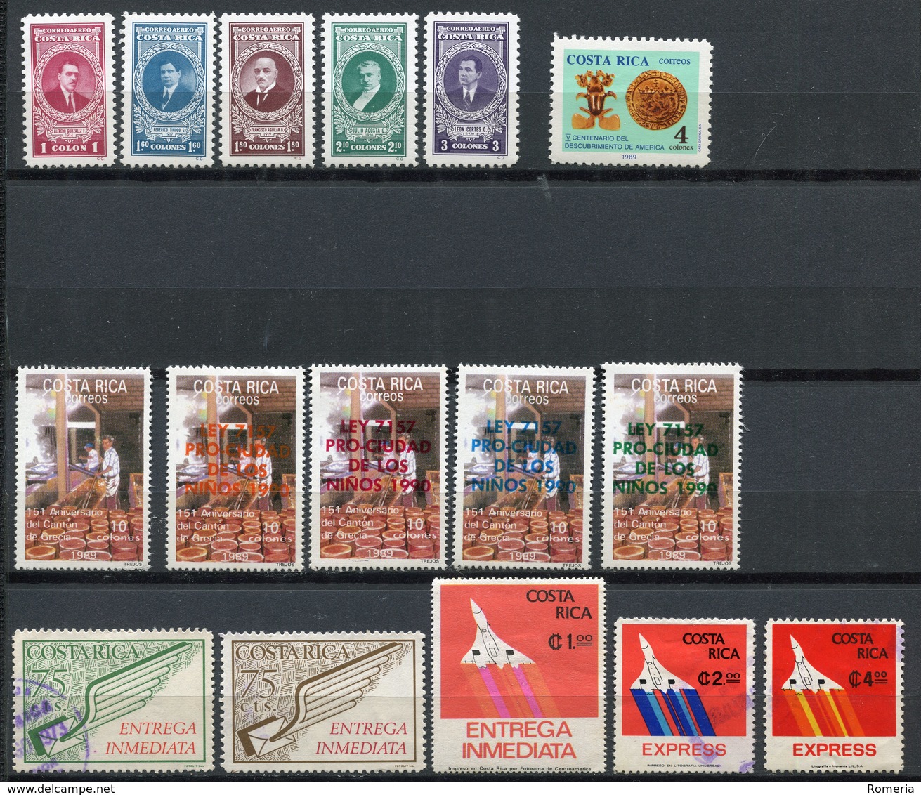 Costa Rica - 1980/1989 - Lot Timbres **  *TC  Et Obl. - Nºs Dans Description - Costa Rica