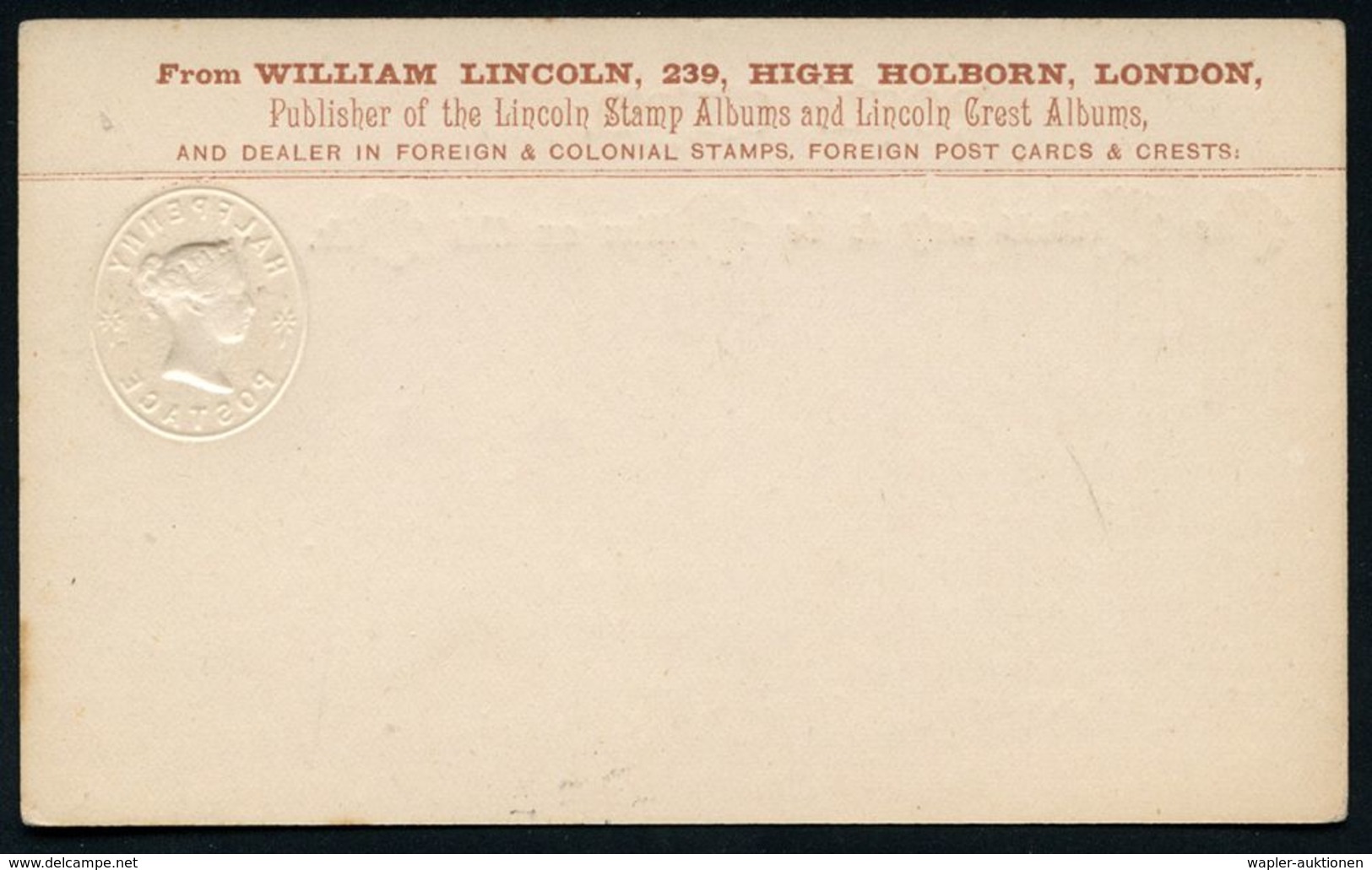 GROSSBRITANNIEN 1890 (2.1.) Schw.-viol. SSt.: SOUTH KENSINGTON/PENNY POSTAGE JUBILEE/VR/1840-1890 = 50 Jahre Briefmarke  - Expositions Philatéliques