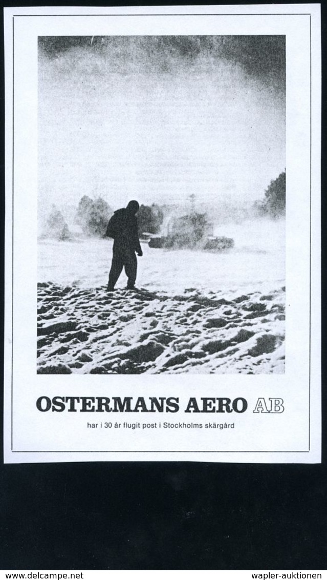 (1) BERLIN/ B/ ZENTRALFLUGHAFEN 1954 (8.2.) 2K-Steg Auf Flp.-SU: MED HELIKOPTER/ STOCKHOLM - SKÄRGARDEN (TS) = Eisnot-Lu - Arktis Expeditionen